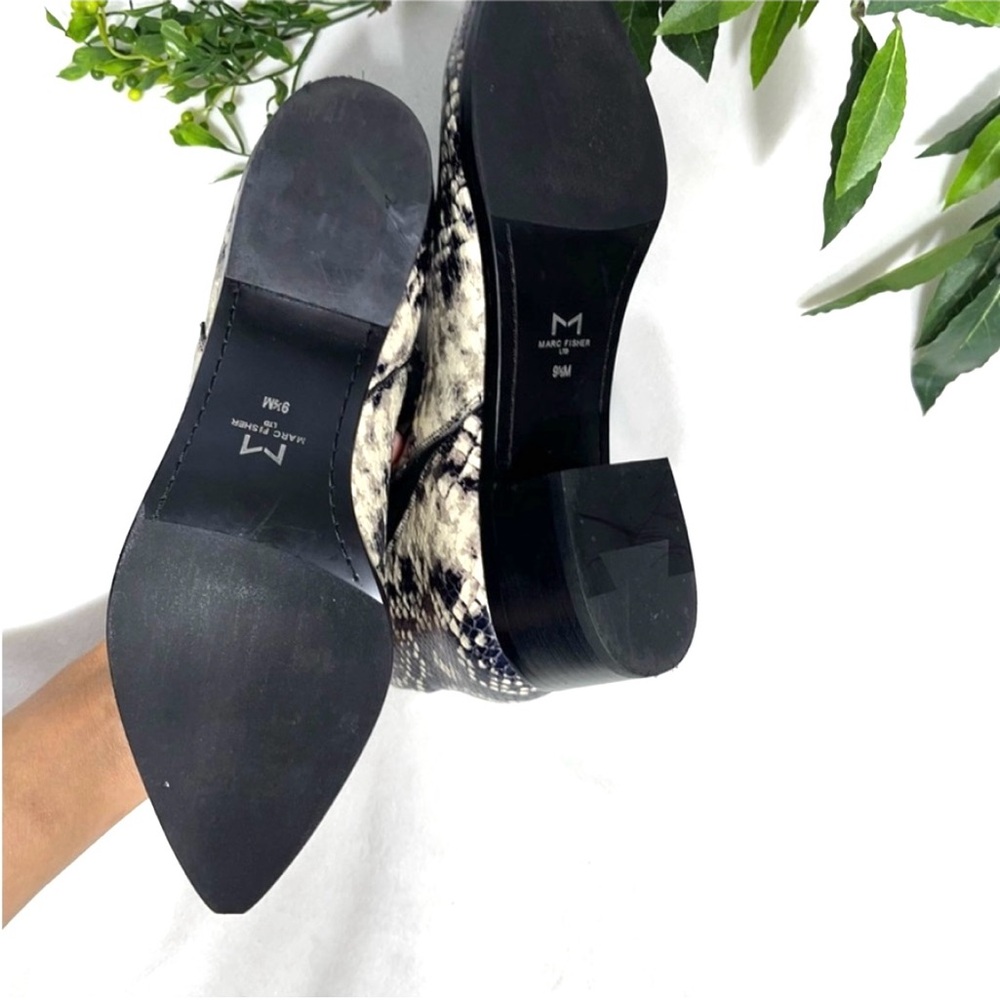 Snakeskin Ankle Boots - Black and White - Picture 6 of 11